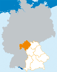 Lage Unterfrankens in Deutschland